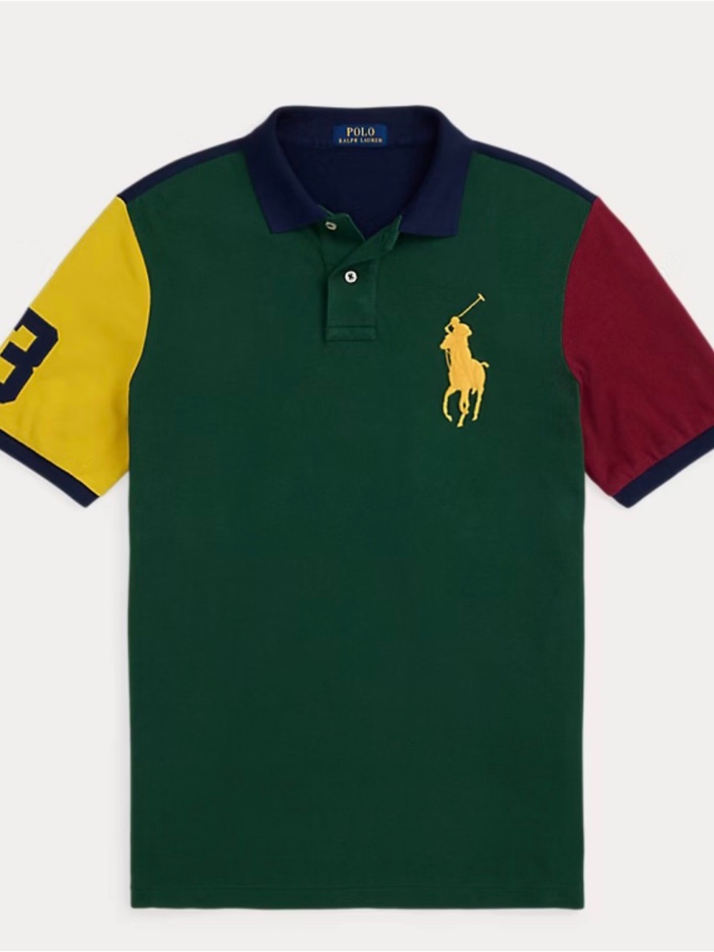 Polo by Ralph Lauren Green Colorblock Polo Shirt slim fit l large men